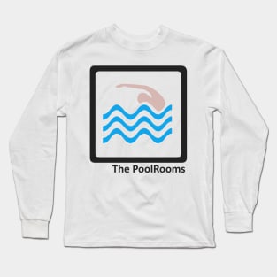 The Backrooms - The PoolRooms - Black Outlined Design Long Sleeve T-Shirt